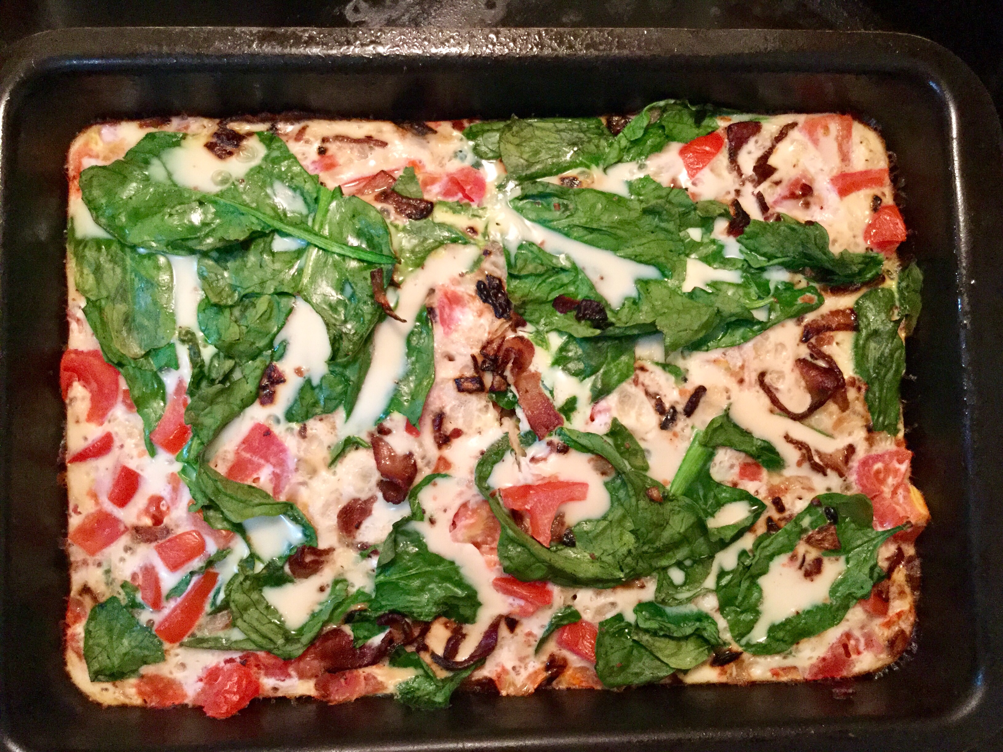 Egg white and Spinach Breakfast Bake 